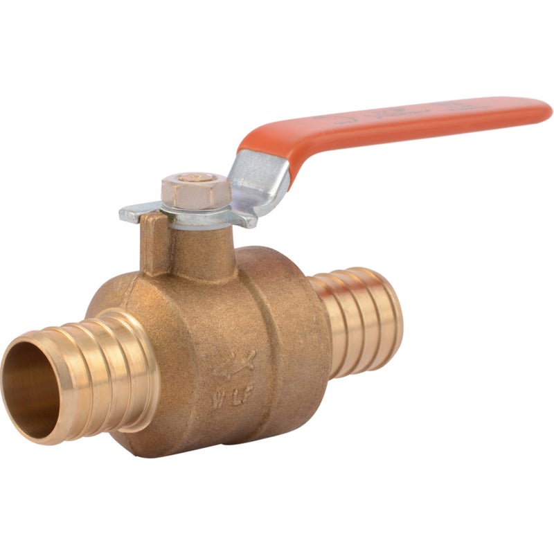 SharkBite 1 Inch Crimp Ball Valve, Brass Plumbing Fitting, PEX Pipe, PE-RT, 22463LFA - Image 1